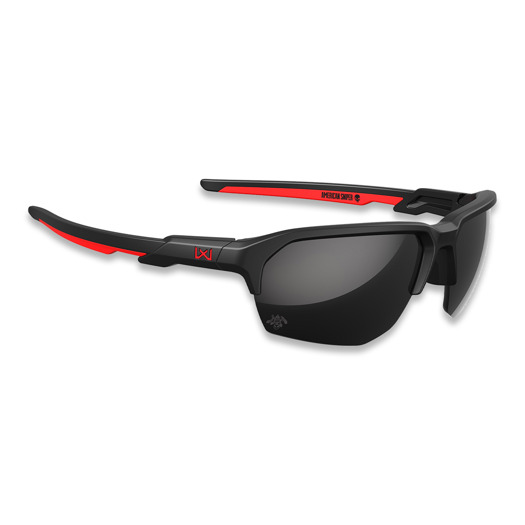 Wiley X Jakl - CAPTIVATE&trade; Black Mirror - Matte Black/Red Frame