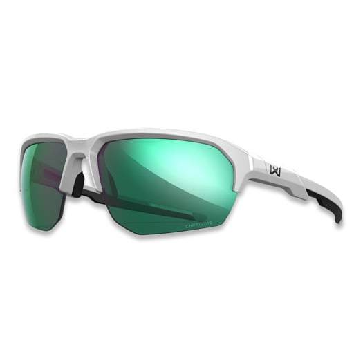 Wiley X Jakl - CAPTIVATE™ Polarized Green Mirror - Polished White Frame