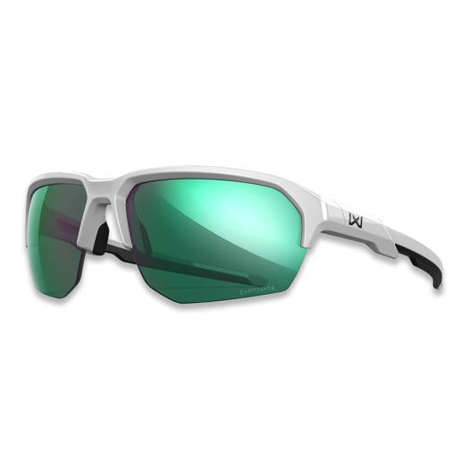Wiley X Jakl - CAPTIVATE™ Polarized Green Mirror - Polished White Frame