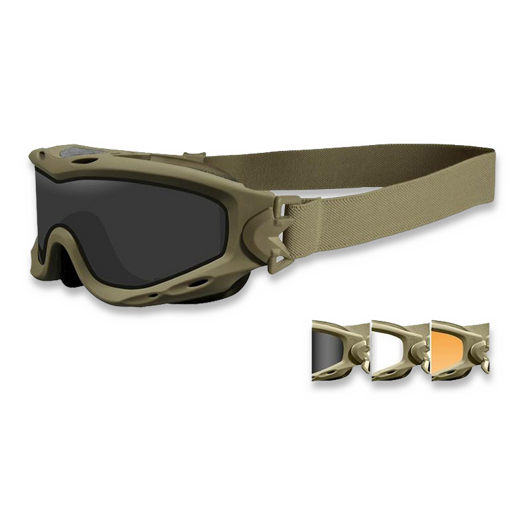 Wiley X Spear DBL Tan Frame, Smoke Grey/Clear/Light Rust