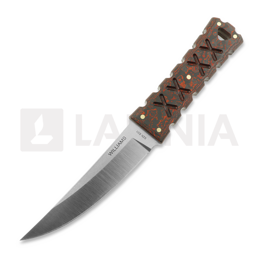 Williams Blade Design SZK E01 Shobu Zukuri Kaiken 4.5 MagnaCut peilis, Lava Flow Carbon