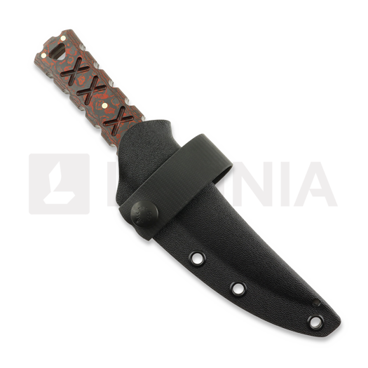 Williams Blade Design SZK E01 Shobu Zukuri Kaiken 4.5 MagnaCut knife, Lava Flow Carbon