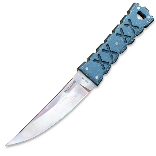 Williams Blade Design SZK005 Shobu Zukuri Kaiken 4.5 Apo knife, Burlap Micarta