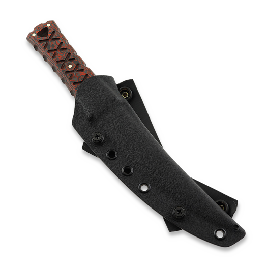 Williams Blade Design SZT E01 Shobu Zukuri Tanto 5.7" Apo 칼, lava flow carbon