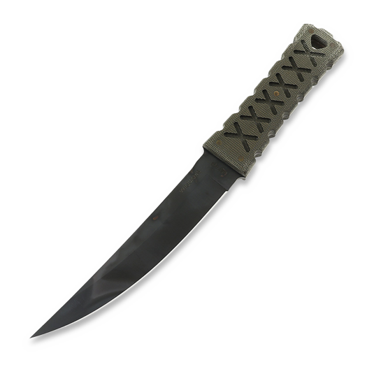 Nóż Williams Blade Design SZT002 Shobu Zukuri Tanto 5.7", V4E, green micarta