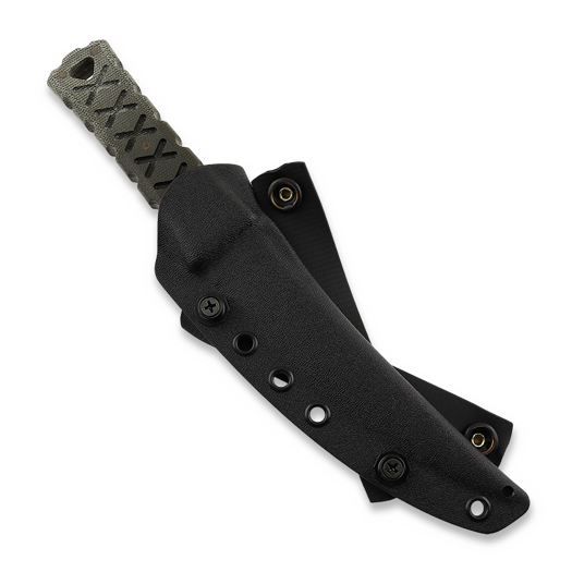 Williams Blade Design SZT002 Shobu Zukuri Tanto 5.7" kniv, V4E, green micarta