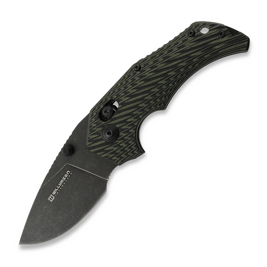 Willumsen Red E Two-Tone Acid OD/Black folding knife