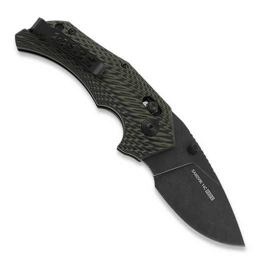 Willumsen Red E Two-Tone Acid OD/Black folding knife