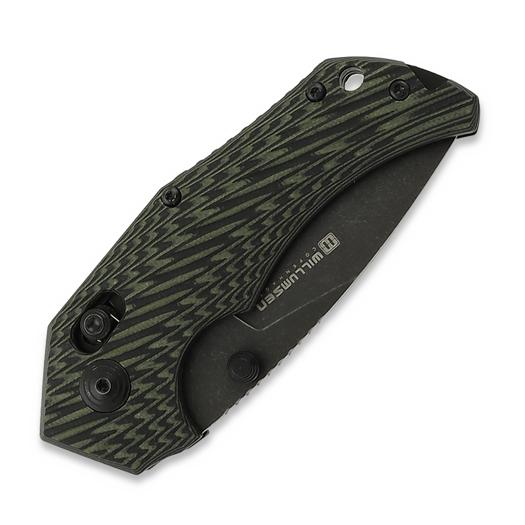 Willumsen Red E Two-Tone Acid OD/Black folding knife