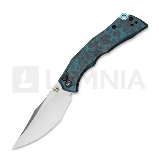 WIXCO Jugger Button Lock Shredded Teal CF fällkniv