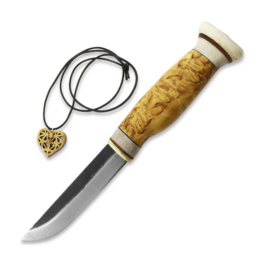 Wood Jewel Carving knife 105 + heart pendant kés, Lamnia Edition