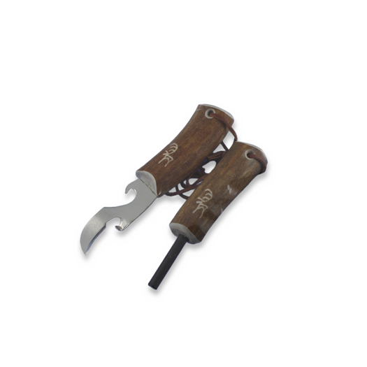 Wood Jewel Opener + Fire starter, stag