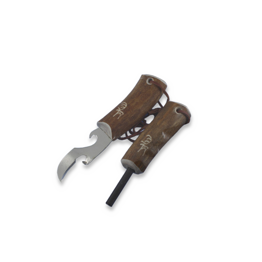Wood Jewel Öffner + Fire starter, Rentierhorn