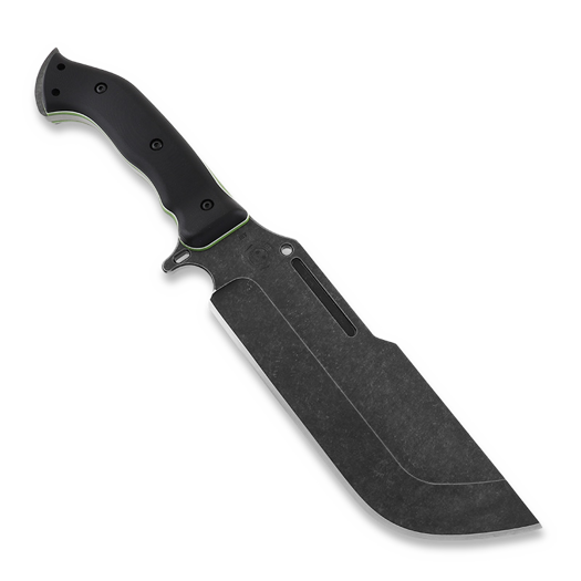 Work Tuff Gear Ares ナイフ, Black/White&Neon Green Liner G10