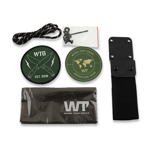 Work Tuff Gear Asset SK85 kniv, Tumble Washed, Tiger Stripes Gator