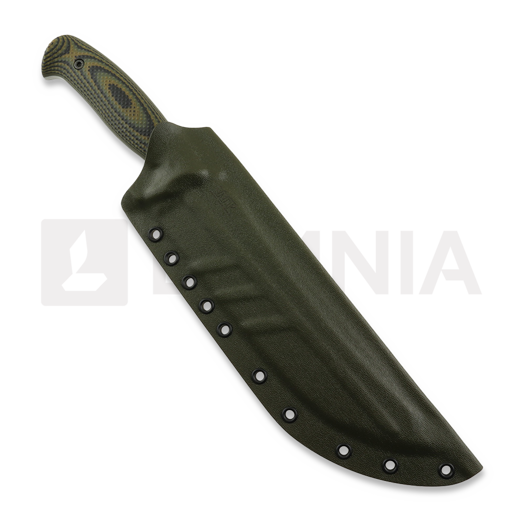 Work Tuff Gear Atayal veitsi, no choil, dark wash, tree bark camo, od sheath