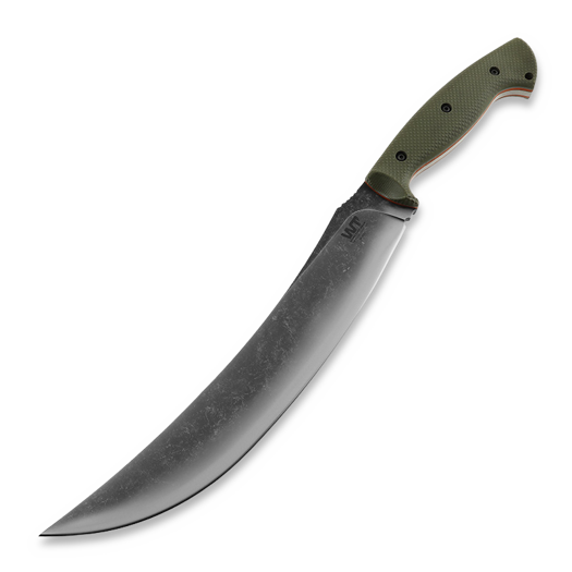 Coltello da sopravvivenza Work Tuff Gear Atayal XL, Kurouchi Finish, ODG+Orange Liner Gator Grip (Non-Choil)