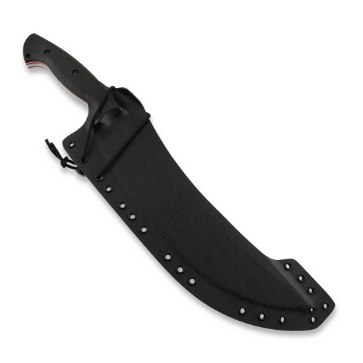 Work Tuff Gear Atayal XL puukko, Retro Finish, Blk+Red Liner Gator Grip (Non-Choil)
