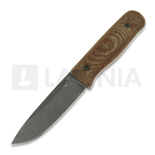 Work Tuff Gear Forester Gen 3 K329 칼, dark washed, canvas micarta, black sheath
