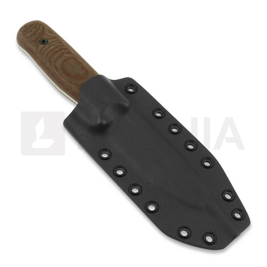 Work Tuff Gear Forester Gen 3 K329 puukko, dark washed, canvas micarta, black sheath