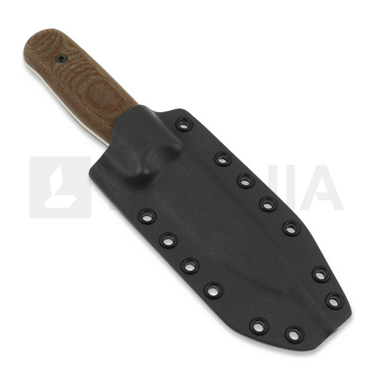 Work Tuff Gear Forester Gen 3 K329 puukko, dark washed, canvas micarta, black sheath