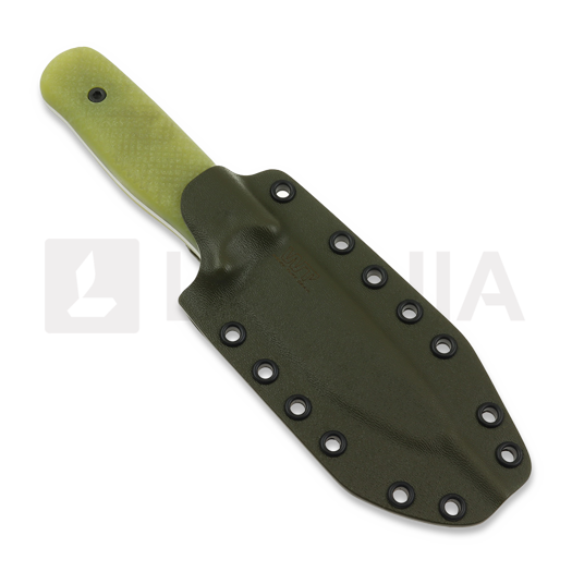 Work Tuff Gear Forester Gen 3 K329 peilis, hand rubbed satin, natural G10, od green sheath