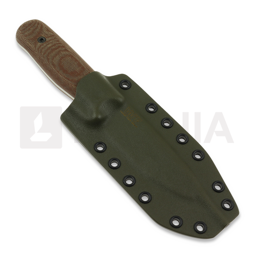Work Tuff Gear Forester Gen 3 K329 kniv, satin, canvas micarta, olive drab kydex