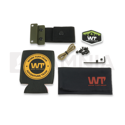 Work Tuff Gear Forester Gen 3 K329 kniv, satin, canvas micarta, olive drab kydex