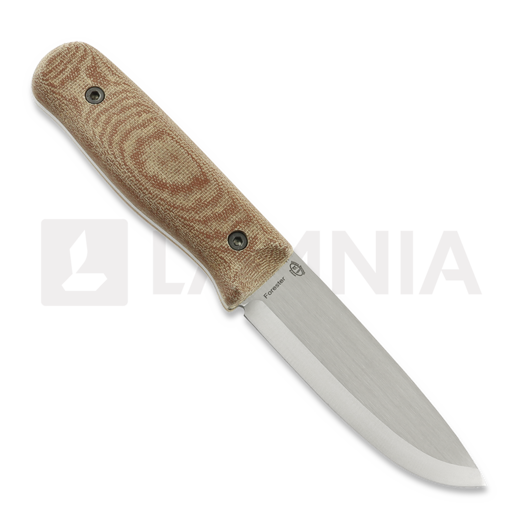 Work Tuff Gear Forester Gen 3 K329 puukko, scandi, two tone satin, canvas micarta, black kydex