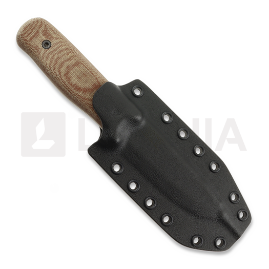 Work Tuff Gear Forester Gen 3 K329 刀, scandi, two tone satin, canvas micarta, black kydex