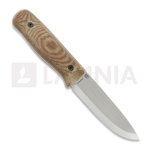 Work Tuff Gear Forester Gen 3 K329 puukko, scandi, two tone satin, canvas micarta, olive drab kydex