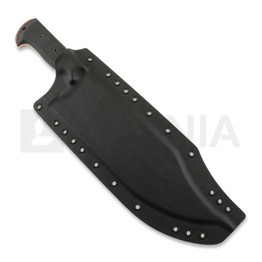Work Tuff Gear Hellion knife, tumbled, black G10 with red liner