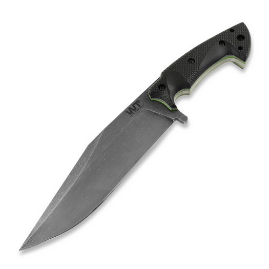 Work Tuff Gear Hondo סכין הישרדות, Retro Washed, Black+Neon Green Gator Grip