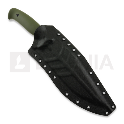 Work Tuff Gear Lanzeta peilis, no choil, dark wash, od green, black sheath