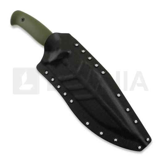 Work Tuff Gear Lanzeta veitsi, no choil, dark wash, od green, black sheath