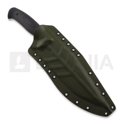 Work Tuff Gear Lanzeta peilis, no choil, dark wash, purple camo, od sheath