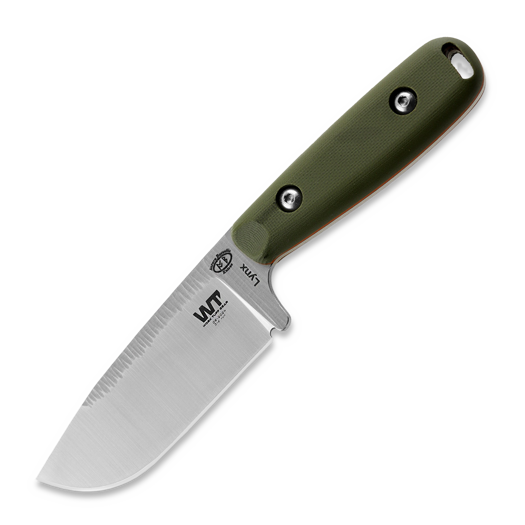 Нож Work Tuff Gear Lynx Rugged Satin, olive drab green with orange liner