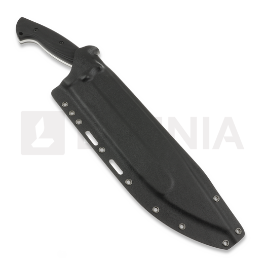 Nóż Work Tuff Gear Mad Dog, hand rub APO, black textured G10