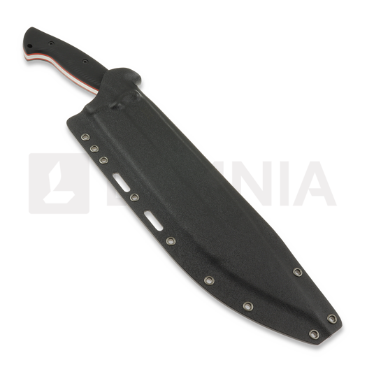 Coltello Work Tuff Gear Mad Dog, tiger stripe, black textured G10, red liner