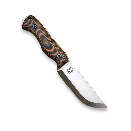 Work Tuff Gear Nomad Bushcrafter K329 puukko, scandi, stonewashed, tiger camo G10, white liner