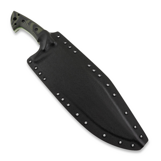 Work Tuff Gear Pathfinder išgyvenimo peilis, Forest Camo Gator Grip (Neon Green Liner)