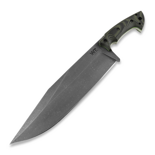 มีดเอาตัวรอดยามฉุกเฉิน Work Tuff Gear Pathfinder, Hand Rub Retro Washed, Forest Camo Gator Grip (Neon Green Liner)