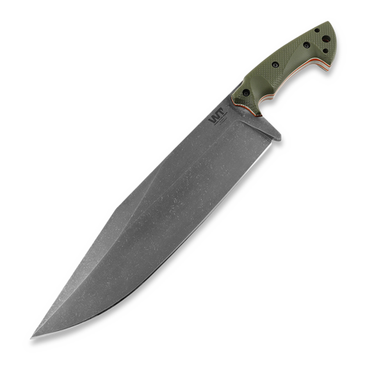 Cuțit de supraviețuire Work Tuff Gear Pathfinder, Hand Rub Retro Washed, ODG+Orange Liner Gator Grip