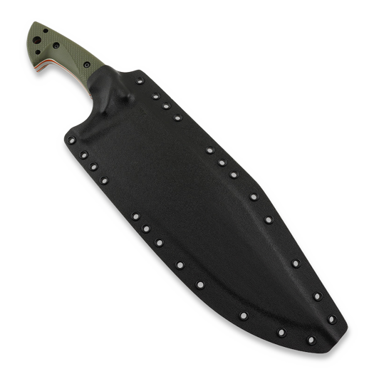 Work Tuff Gear Pathfinder išgyvenimo peilis, Hand Rub Retro Washed, ODG+Orange Liner Gator Grip