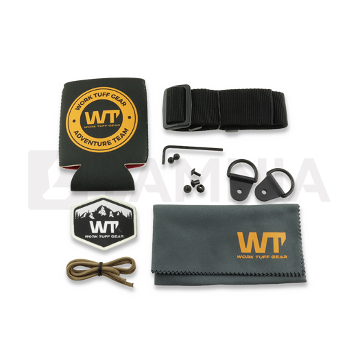 Нож Work Tuff Gear Puzon Predator Hunter A6MAX, satin, black G10 with red liner