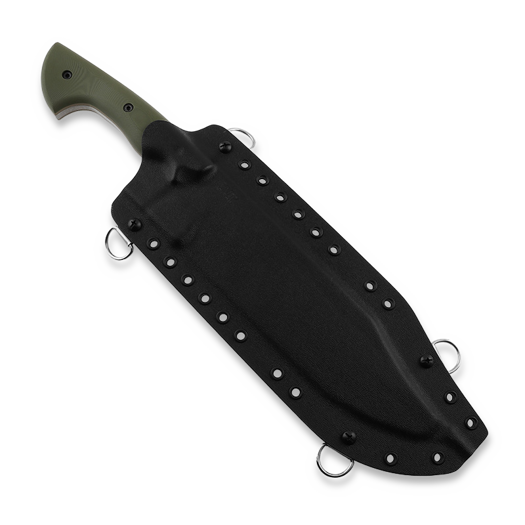 Work Tuff Gear Puzon Wilderness Bowie knife, ODG/Brown Liner G10