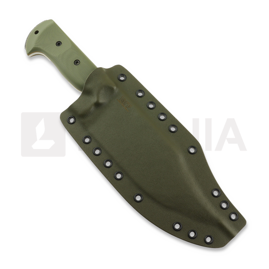 Work Tuff Gear Ranger K329 darkwashed ナイフ, od green handle with brown liner