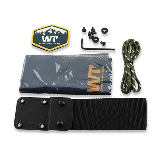 Work Tuff Gear Voyageur 칼, satin, tiger camo handle