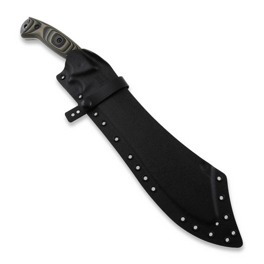 Work Tuff Gear Warhammer peilis, Blackwashed/Jungle Camo G10
