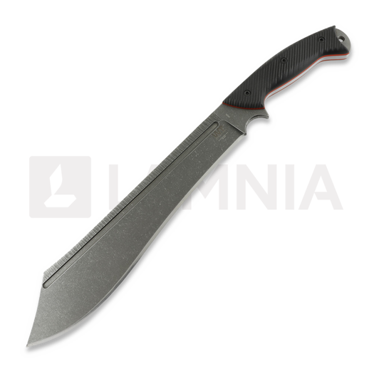 Work Tuff Gear Warhammer, rugged, black G10 with red liner